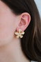 Heliophilia Silver Pendientes de Latón con Circonio Dorado